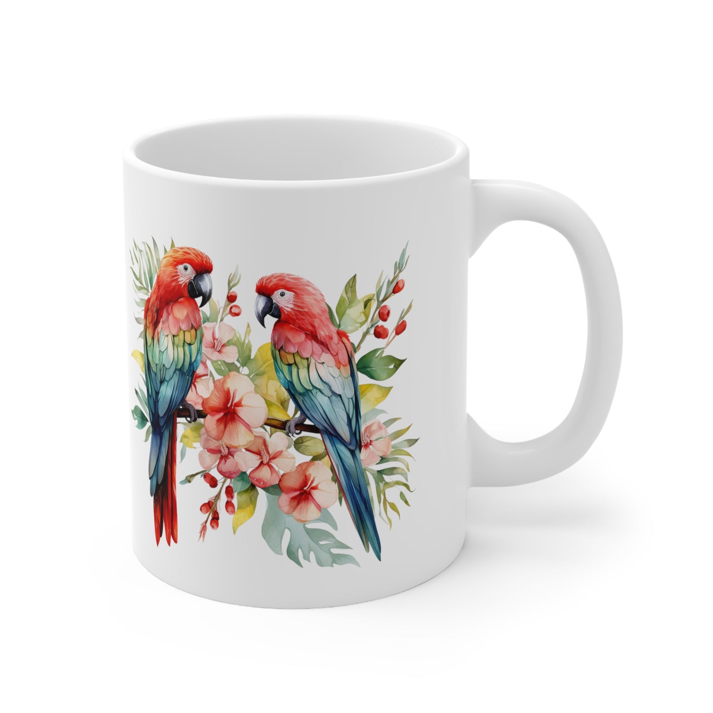 Colorful Tropical Birds - Ceramic Mug 11oz