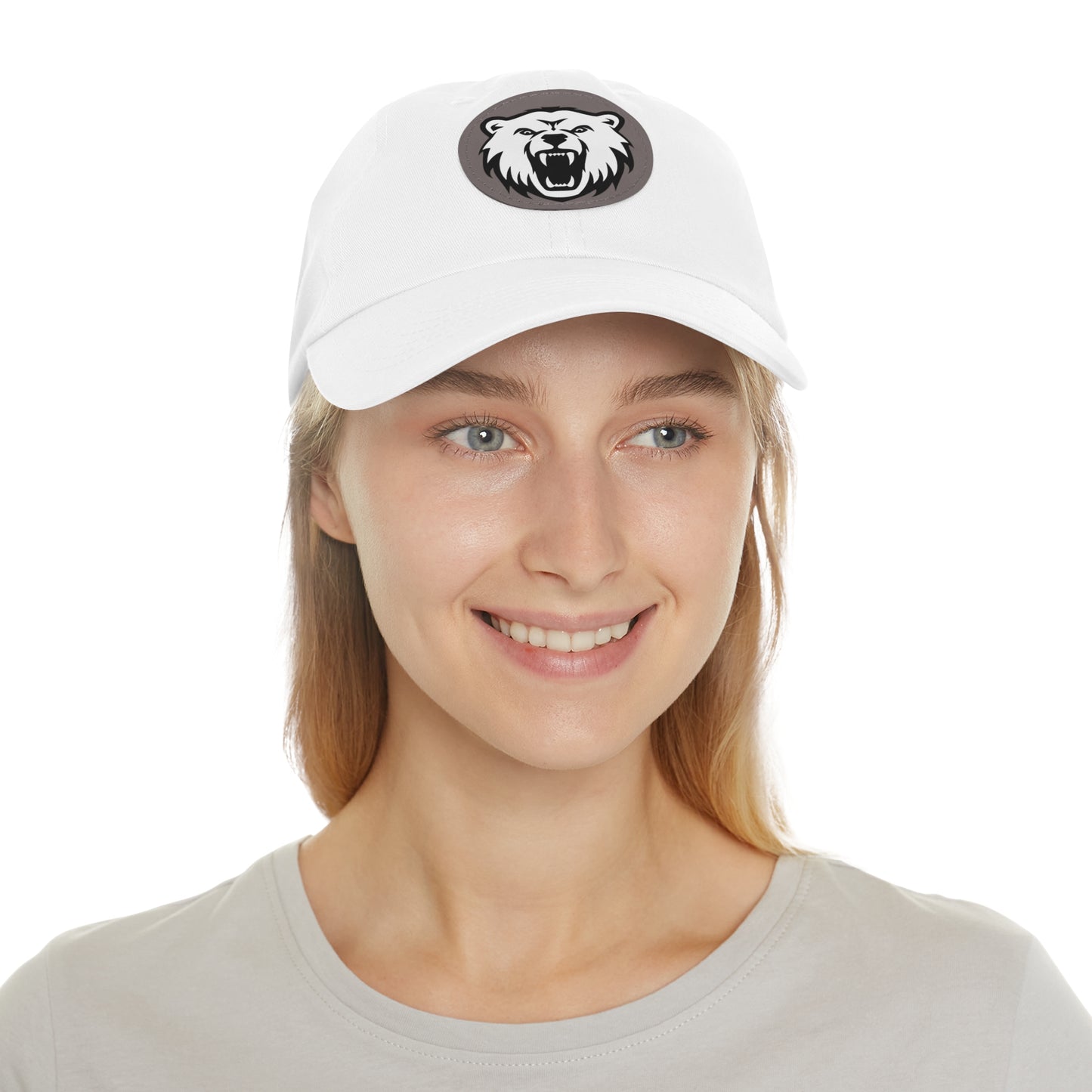 Bear - Hat with Round Leather Patch