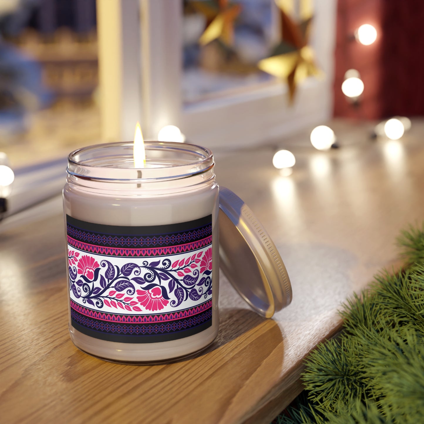 Floral Pattern - Scented Candles, 9oz