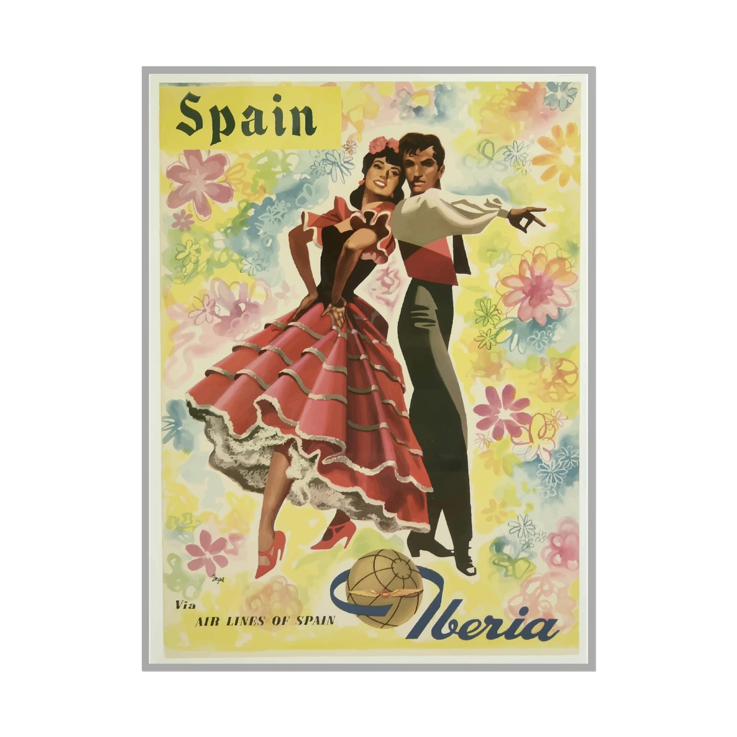 Vintage Travel Poster - Spain - Rolled Poster