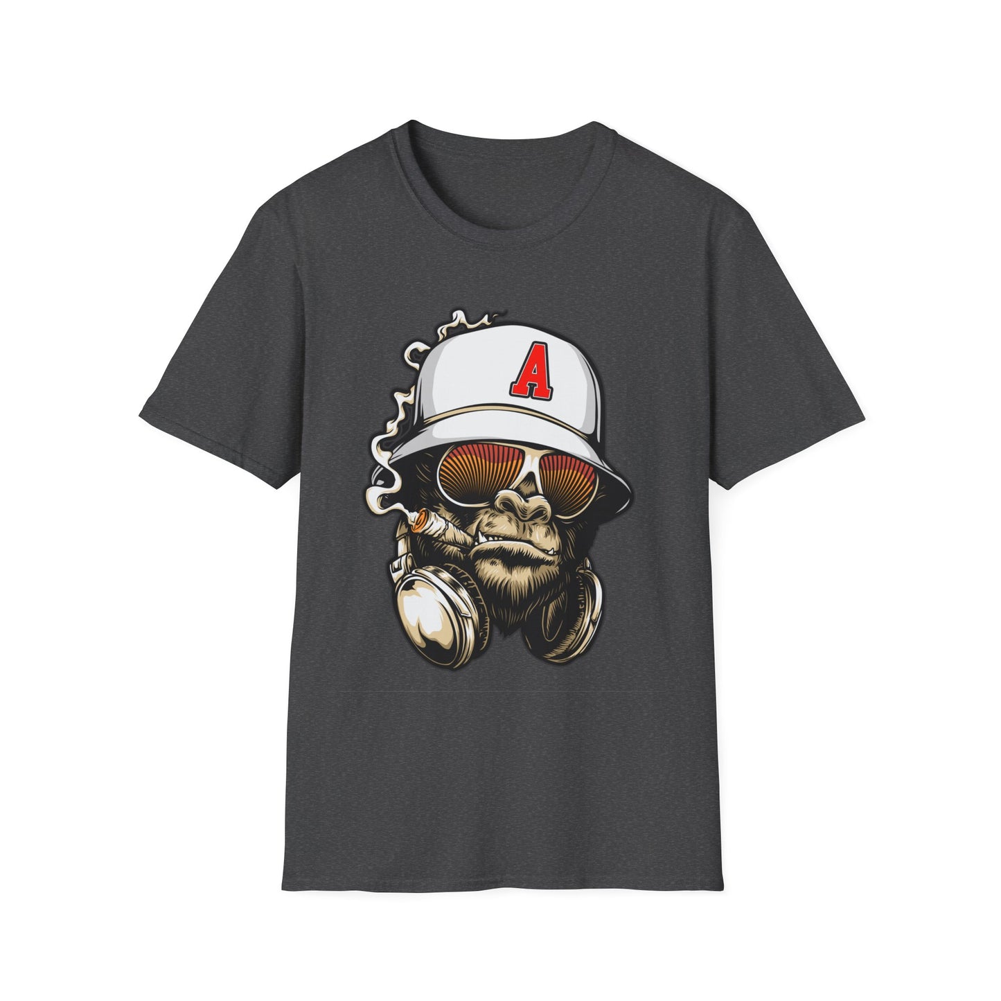 Gorilla Smoking (A) - Softstyle T-Shirt