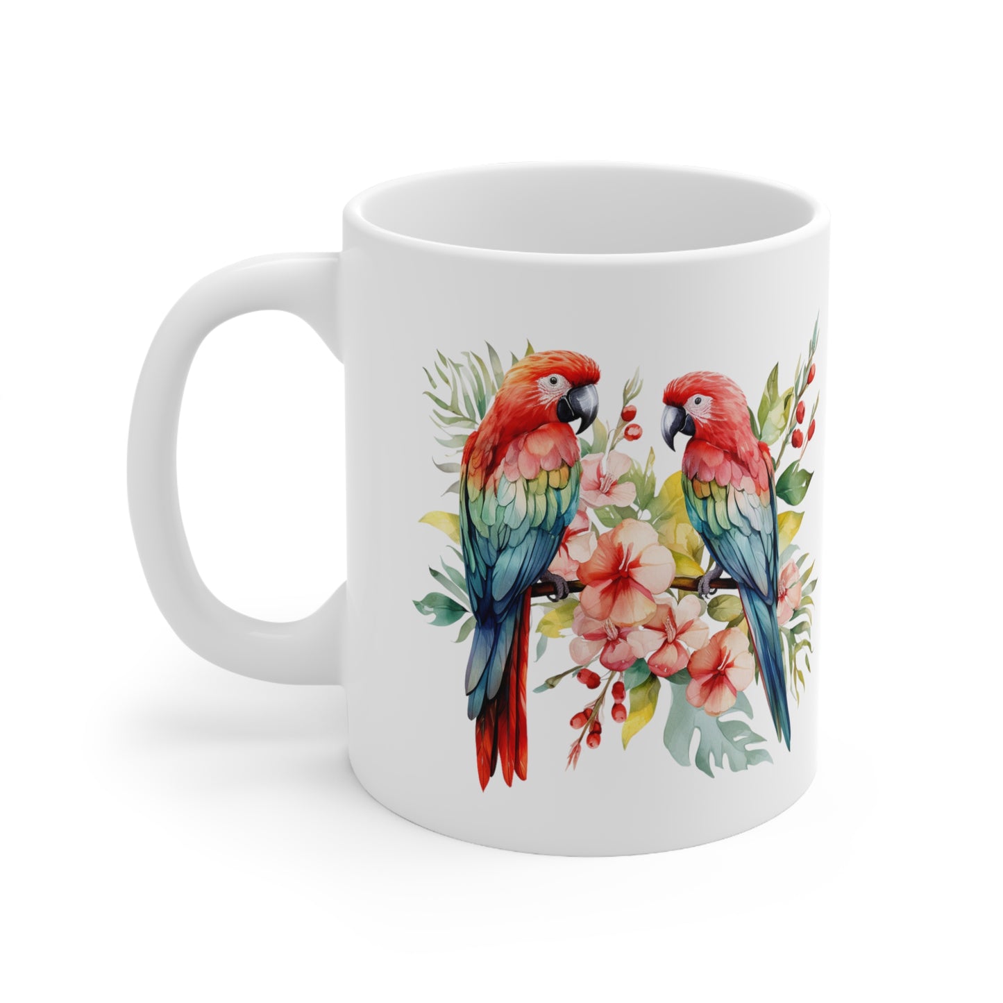 Colorful Tropical Birds - Ceramic Mug 11oz