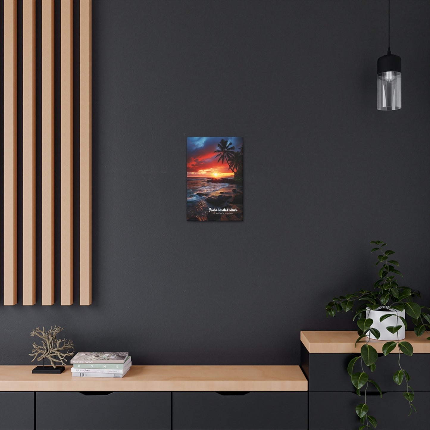Hawaiian Sunset, Love One Another - Canvas Gallery Wraps