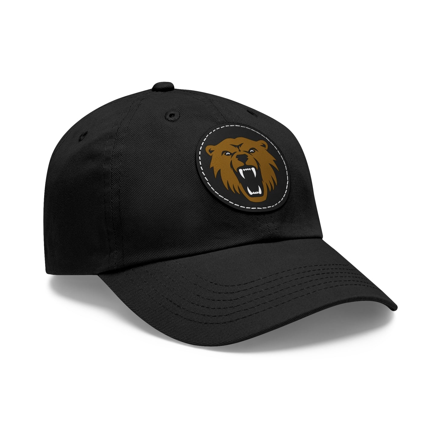 Brown Bear - Hat with Round Leather Patch