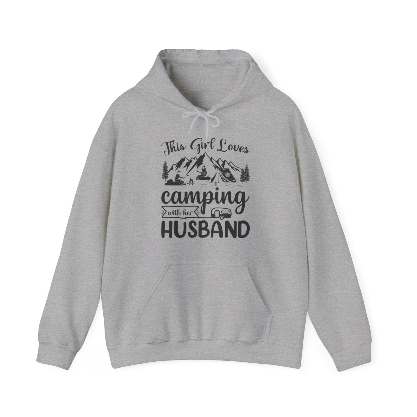 This Girls Loves Camping with Her Husband - Heavy Blend™ Hooded Sweatshirt