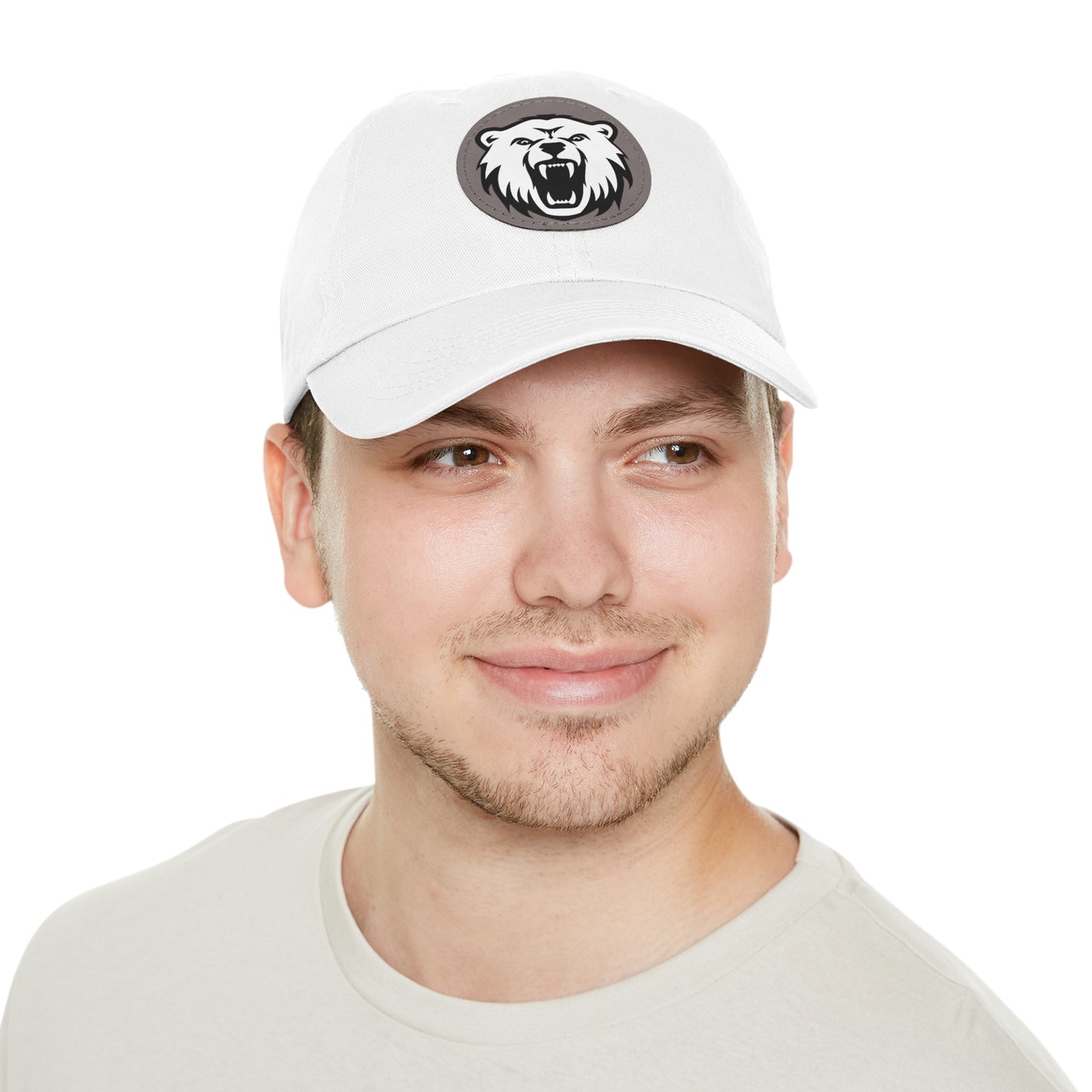 Bear - Hat with Round Leather Patch