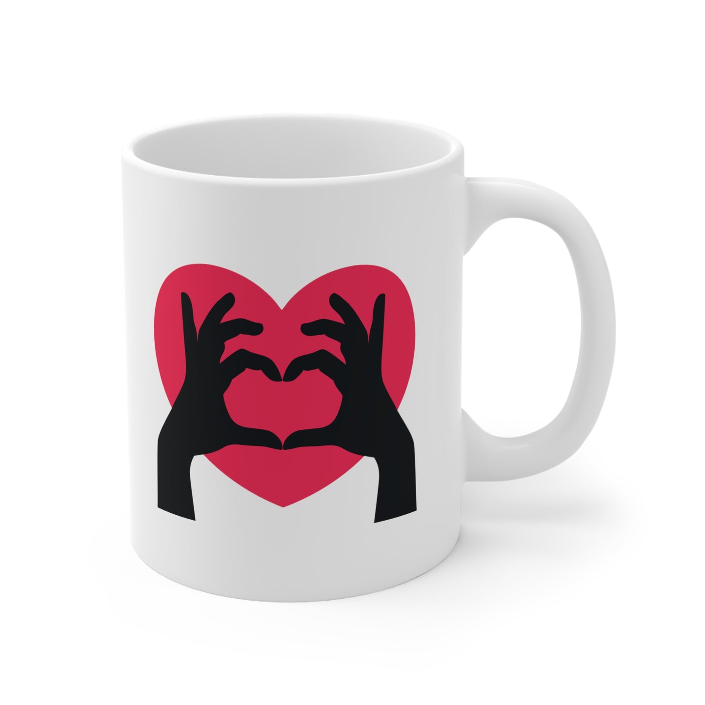 Fingers Heart - Ceramic Mug 11oz