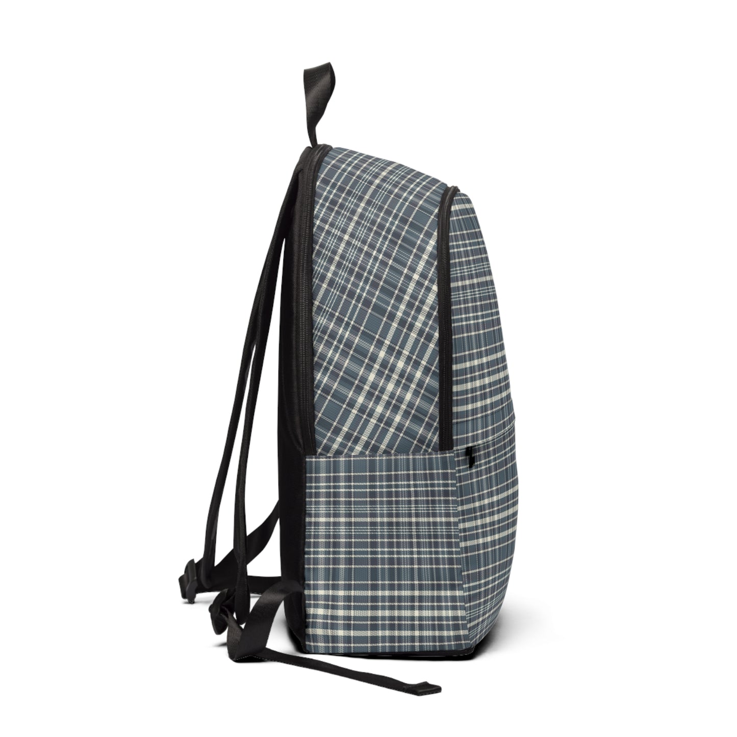 Gray Plaid - Fabric Backpack
