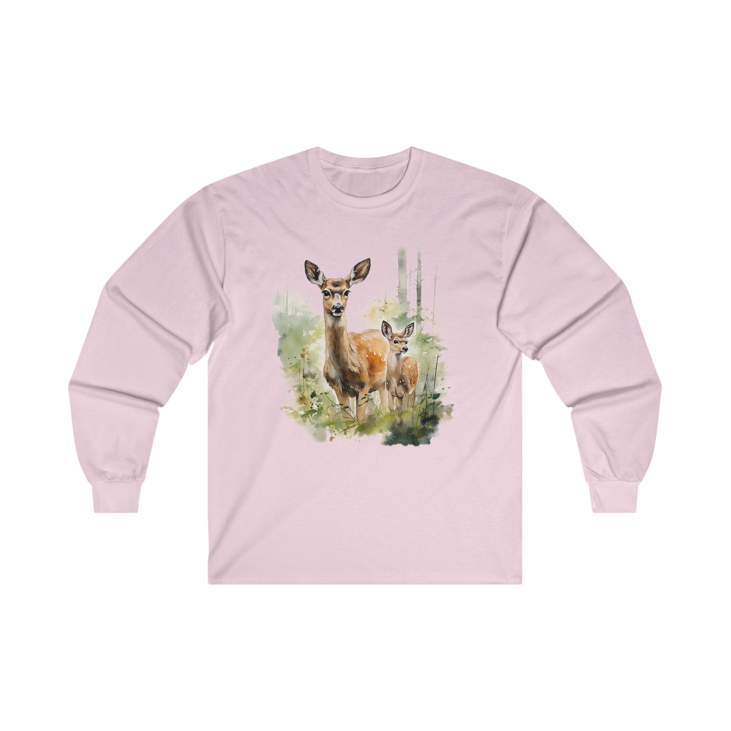 Mother Deer and Fawn - Ultra Cotton Long Sleeve Tee