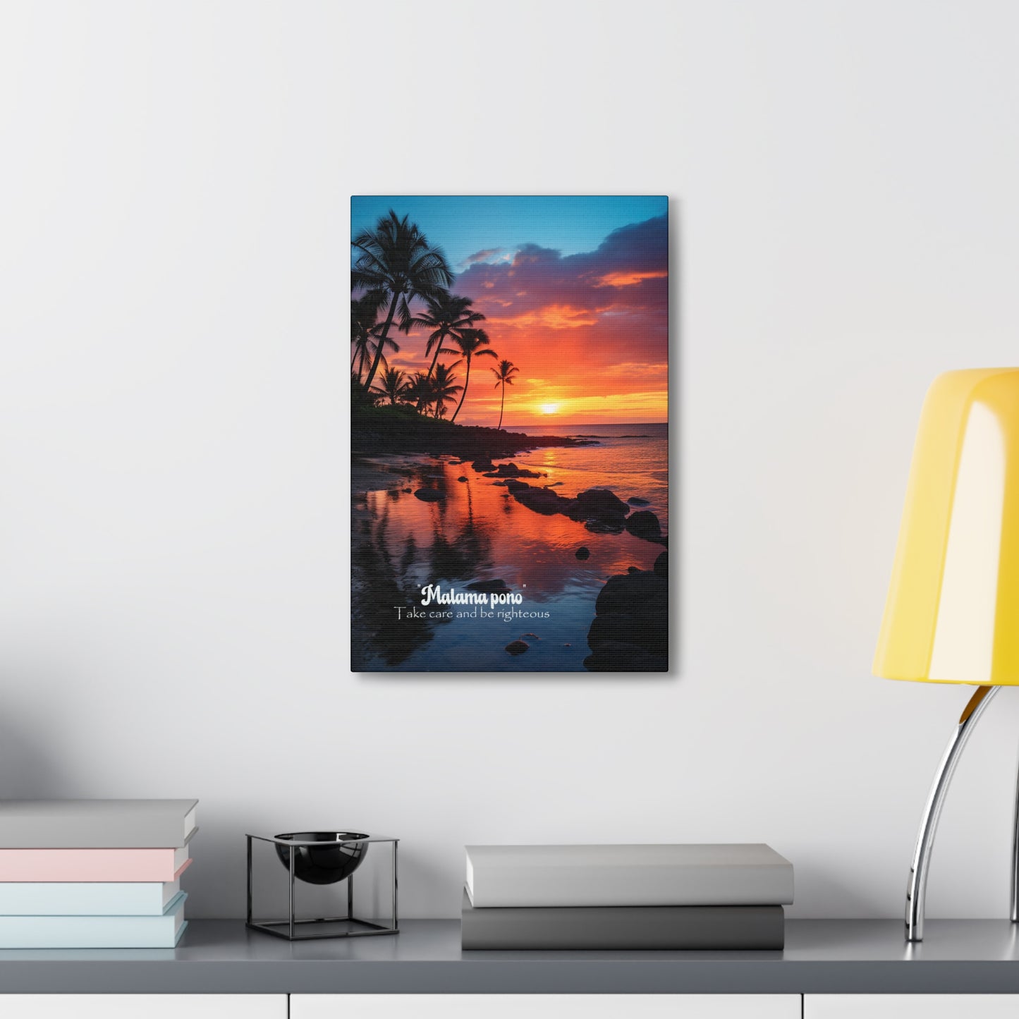 Hawaiian Sunset, Take Care and Be Righteous - Canvas Gallery Wraps