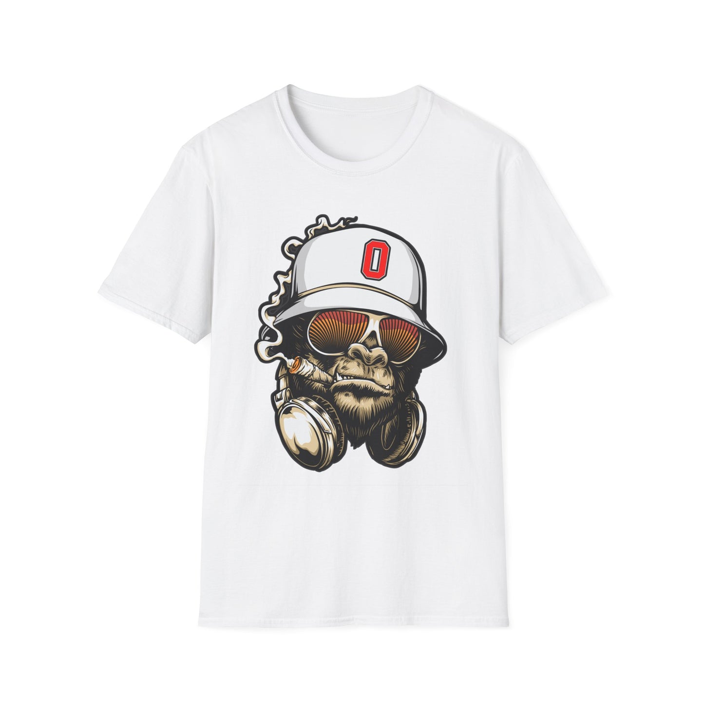 Gorilla Smoking (O) - Softstyle T-Shirt
