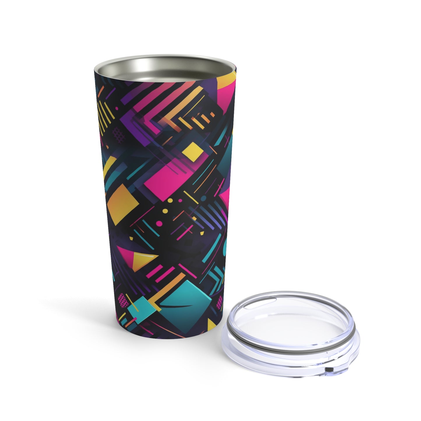 Geometric Shapes Black - Tumbler 20oz