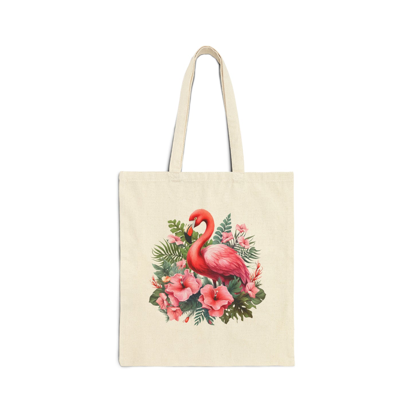 Pink Flamingo - Cotton Canvas Tote Bag