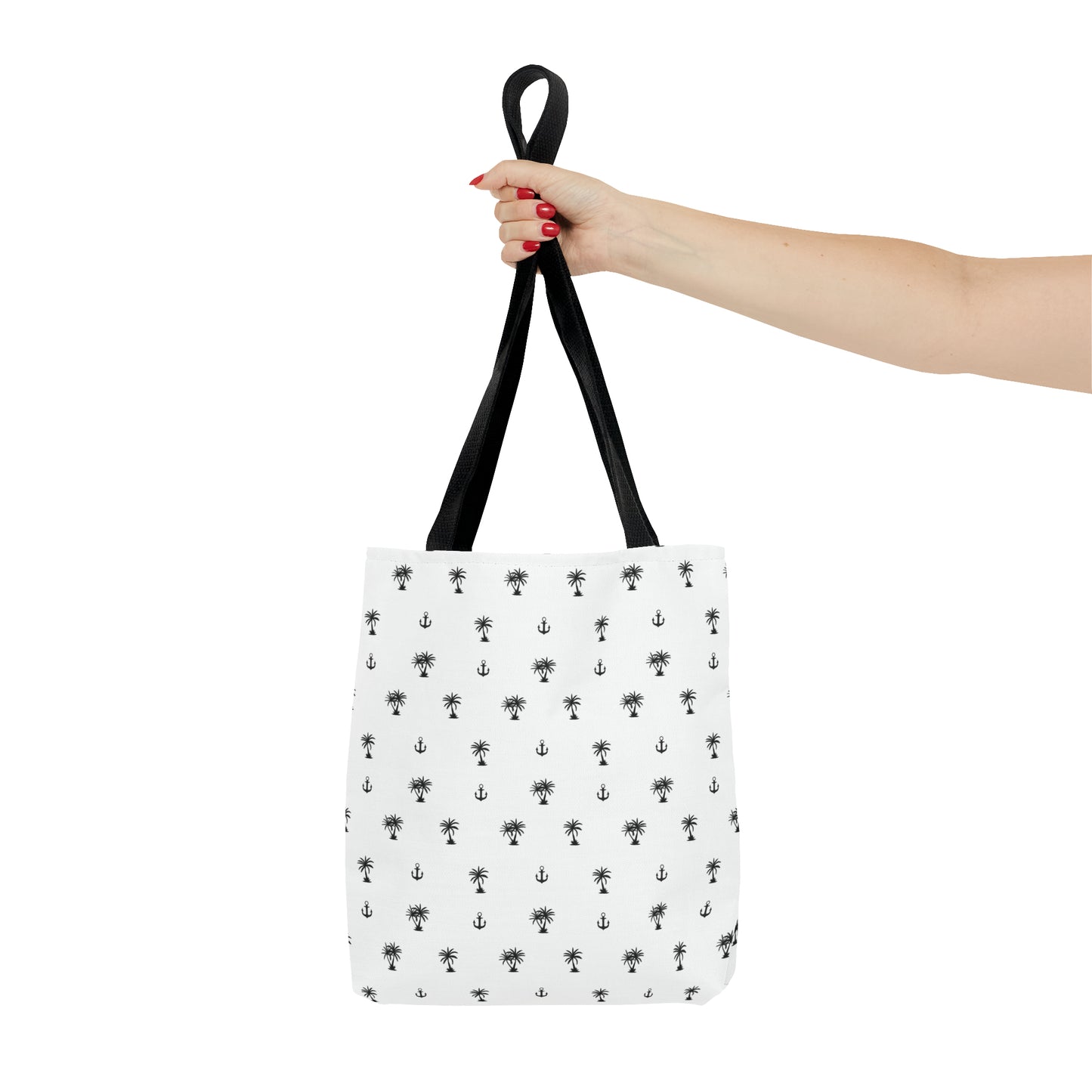 Anchors and Palm Trees Pattern - Tote Bag