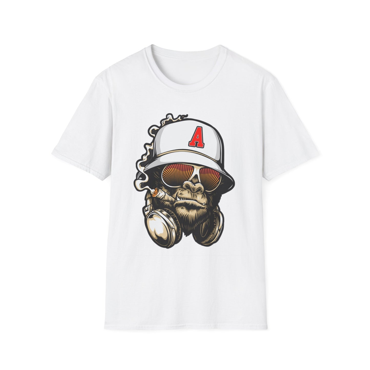 Gorilla Smoking (A) - Softstyle T-Shirt