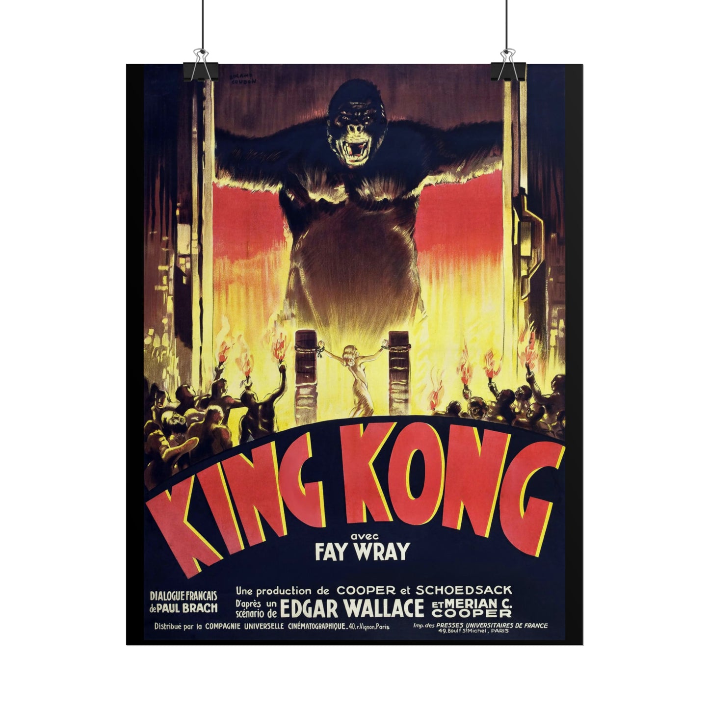 Vintage Movie Poster - King Kong - Rolled Poster