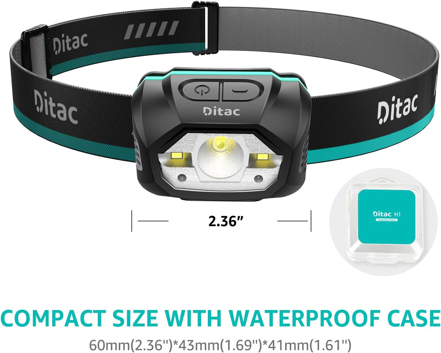 H1 Rechargeable LED Headlamp with Motion Sensor