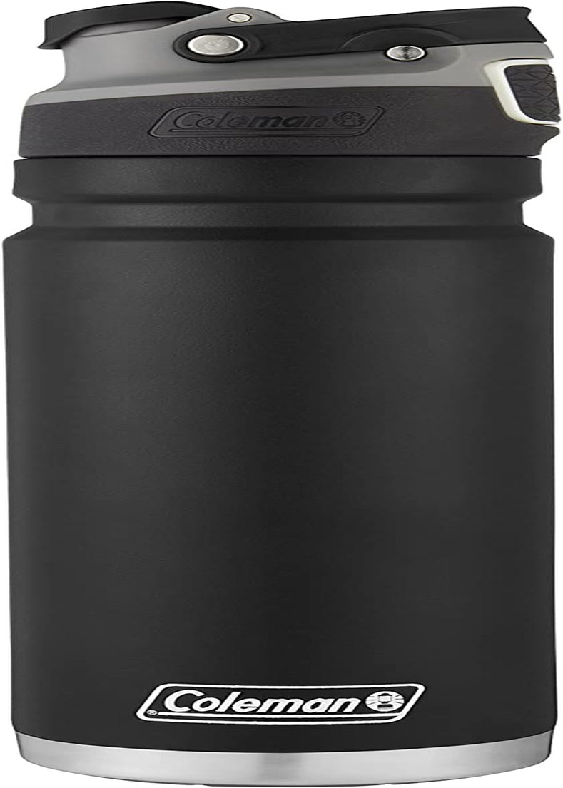 Freeflow Vacuum-Insulated Stainless Steel Water Bottle with Leak-Proof Button Lid & Carry Handle