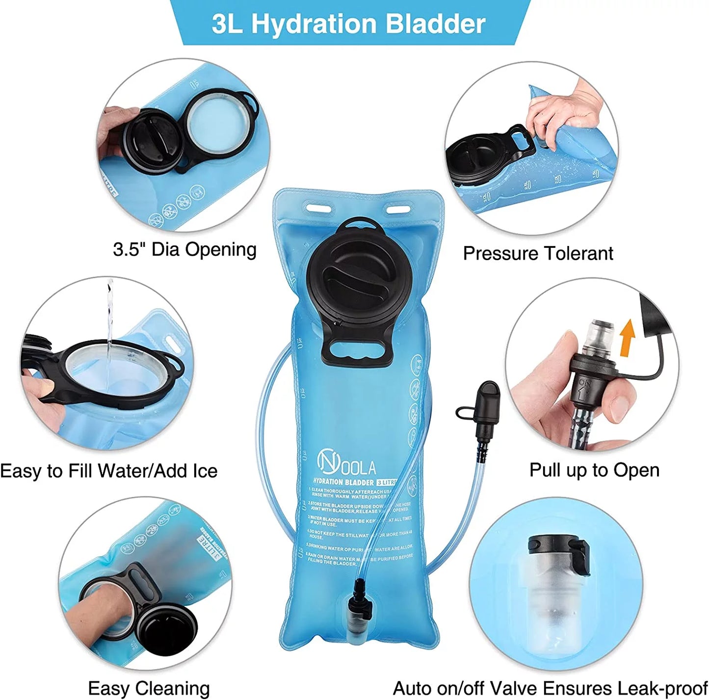 17L Hydration Backpack with 3L TPU Water Bladder: Molle-Compatible Water Pack for Hunting, Hiking, Cycling, Climbing, and Running