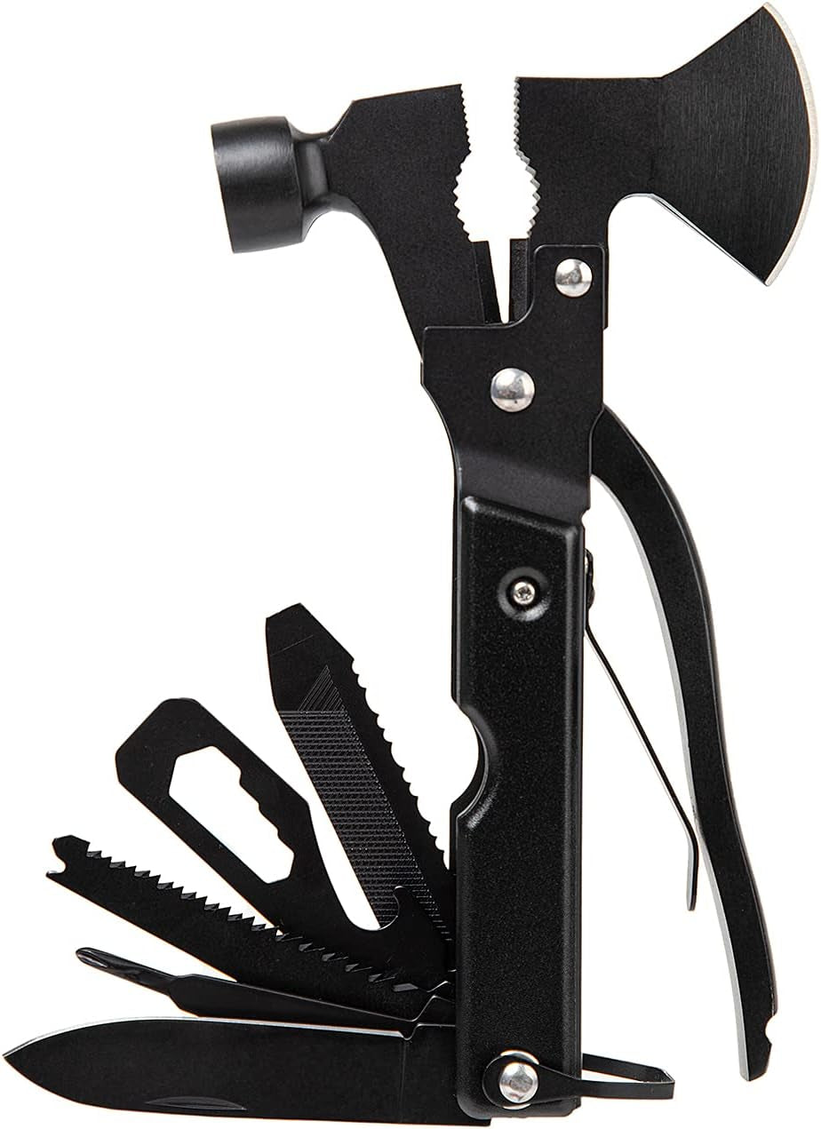 14-in-1 Multitool Camping Gear: Outdoor Hatchet, Axe, Hammer, Saw, Pliers & Knife