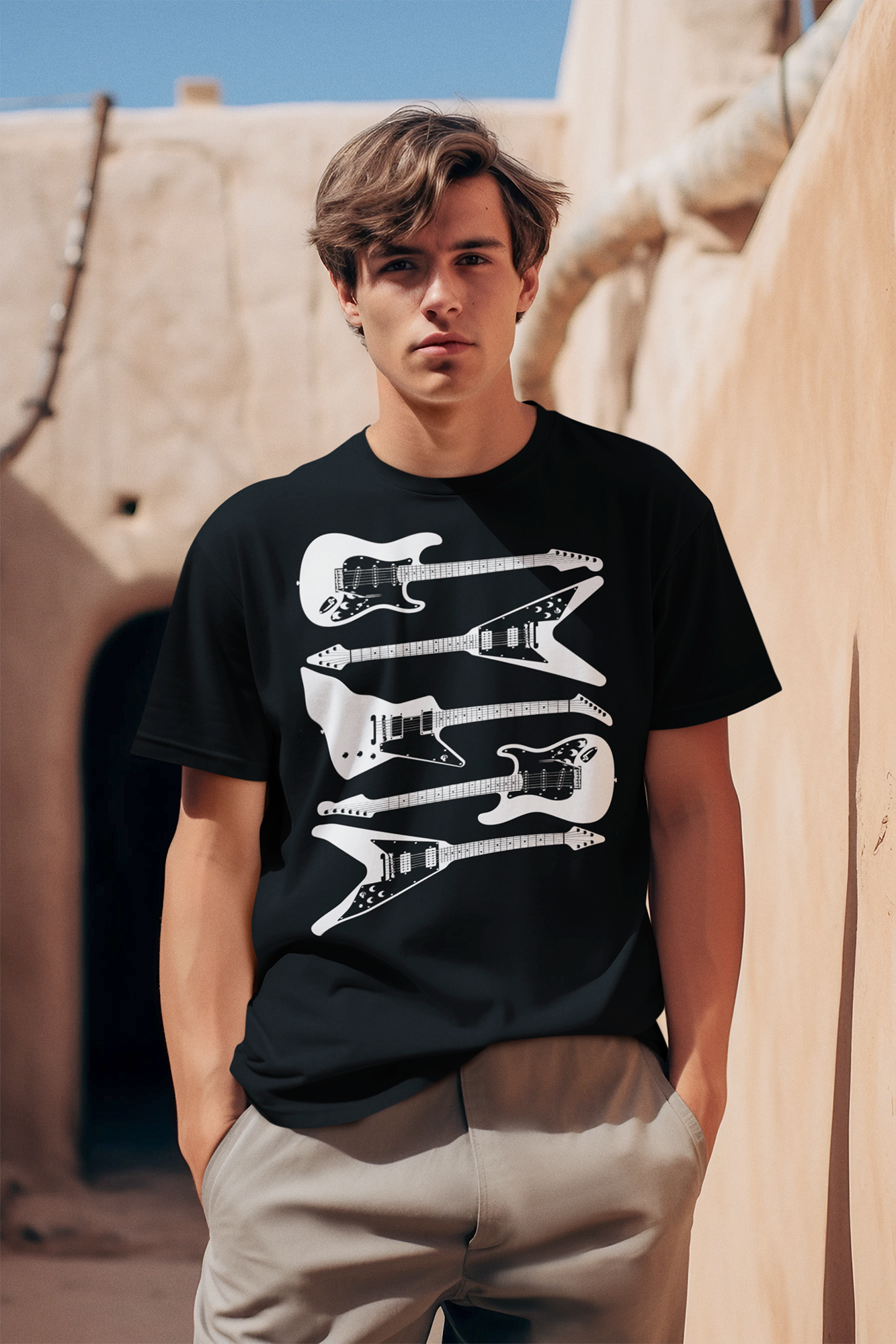 Five Guitars - Heavy Cotton Tee