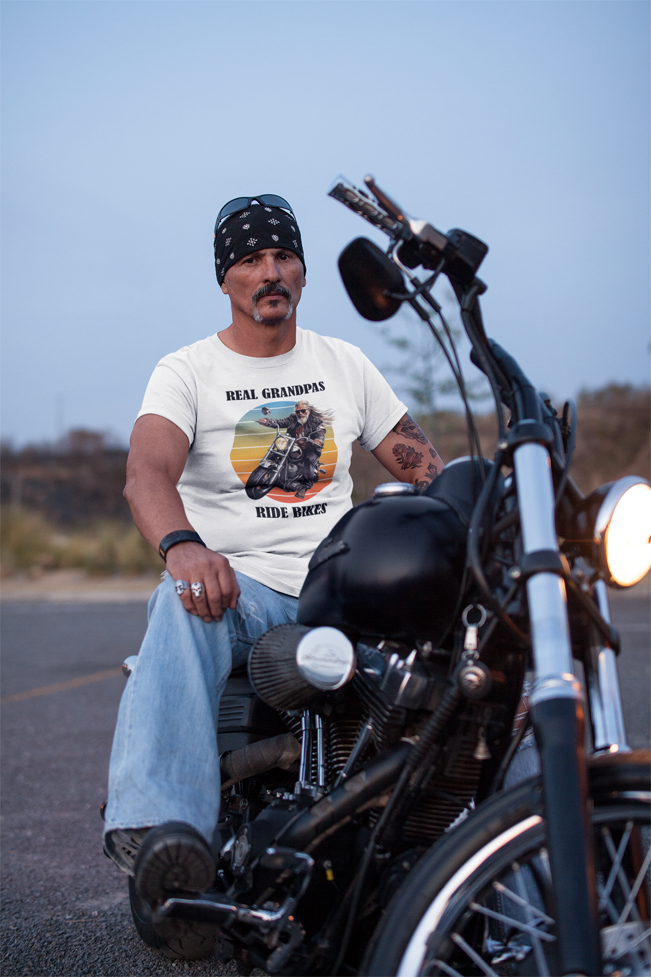 Grandpa Biker - Heavy Cotton Tee