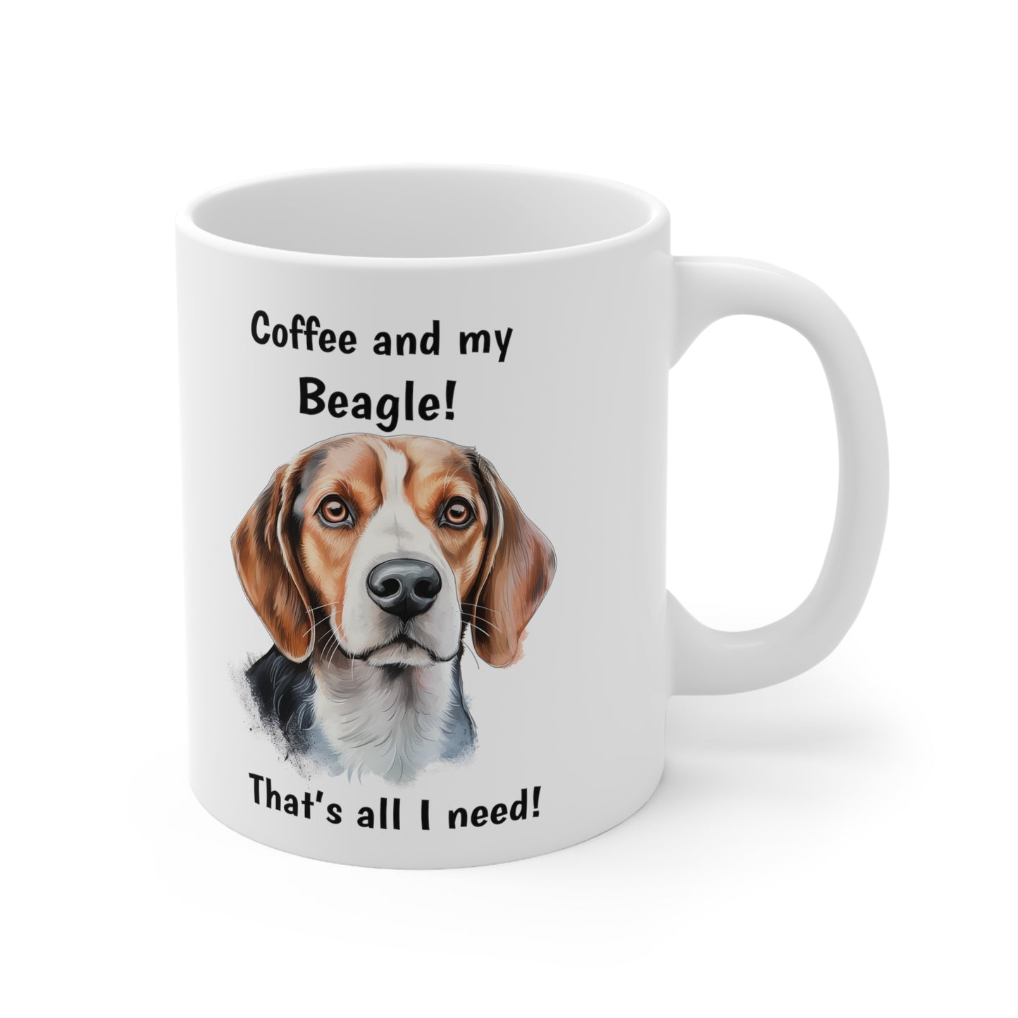 Coffee and My Beagle - Ceramic Mug 11oz