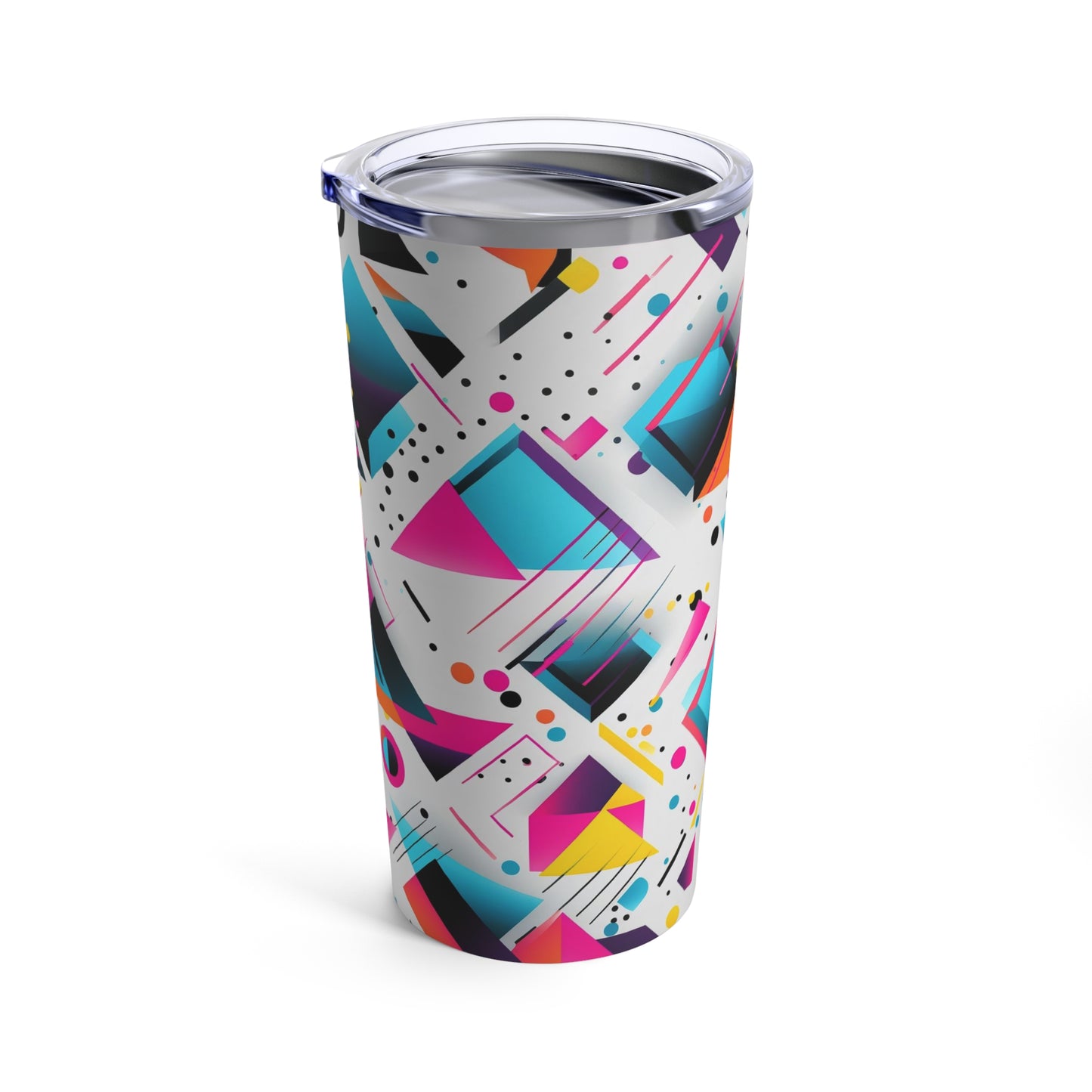 Geometric Shapes White - Tumbler 20oz