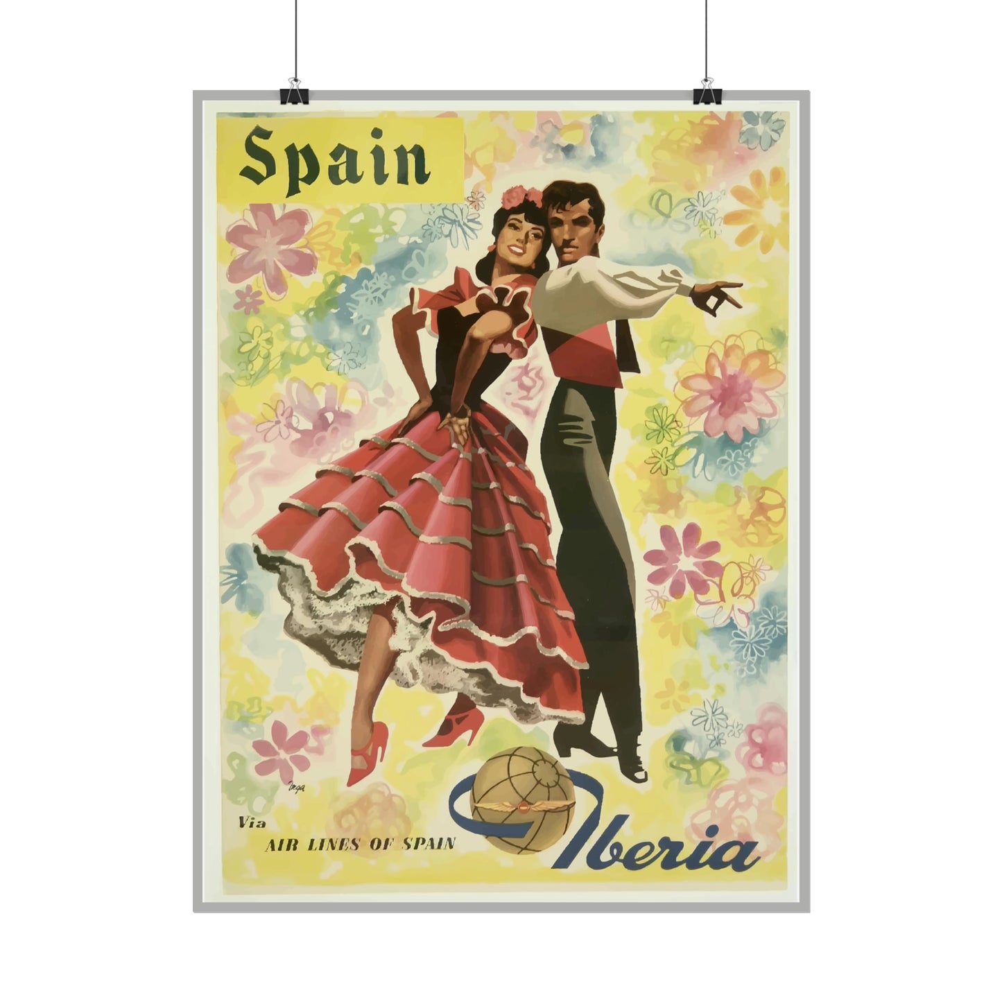 Vintage Travel Poster - Spain - Rolled Poster