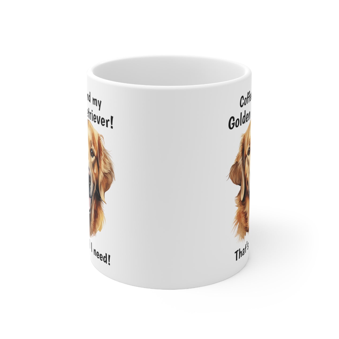 Coffee and My Golden Retriever - Ceramic Mug 11oz