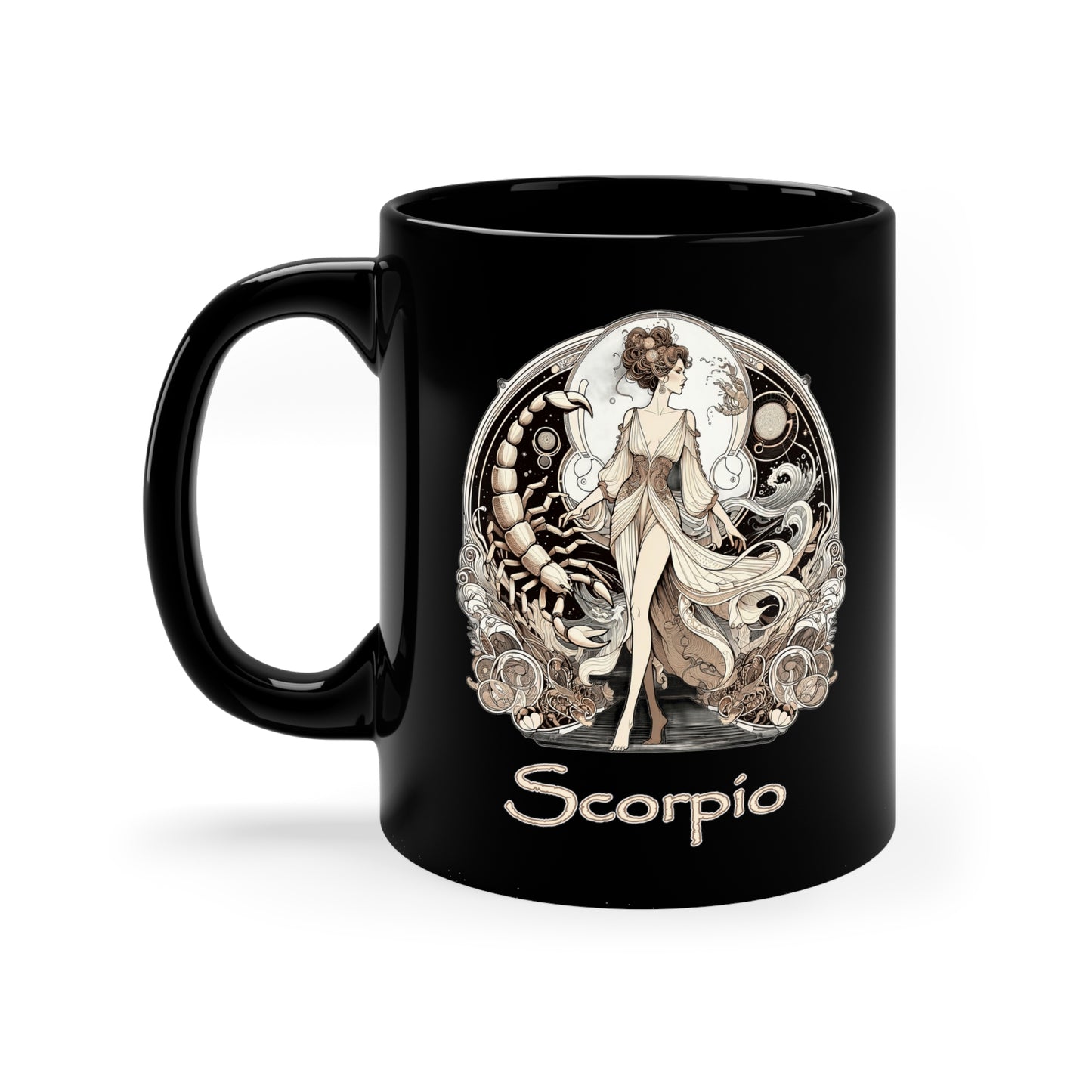 Scorpio Elegant - 11oz Black Mug