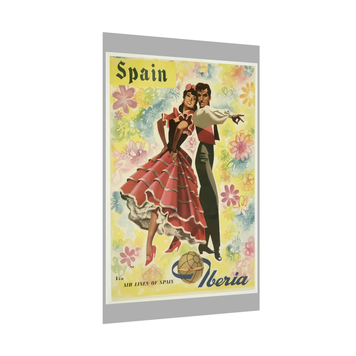 Vintage Travel Poster - Spain - Rolled Poster