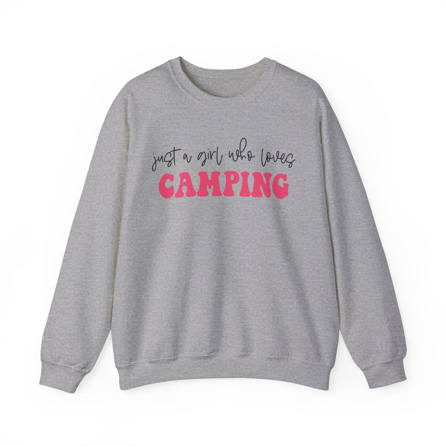 Just a Girl Who Loves Camping 2 - Heavy Blend™ Crewneck Sweatshirt