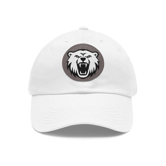 Bear - Hat with Round Leather Patch