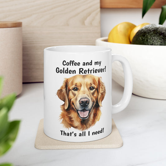Coffee and My Dog - Ceramic Mug 11oz