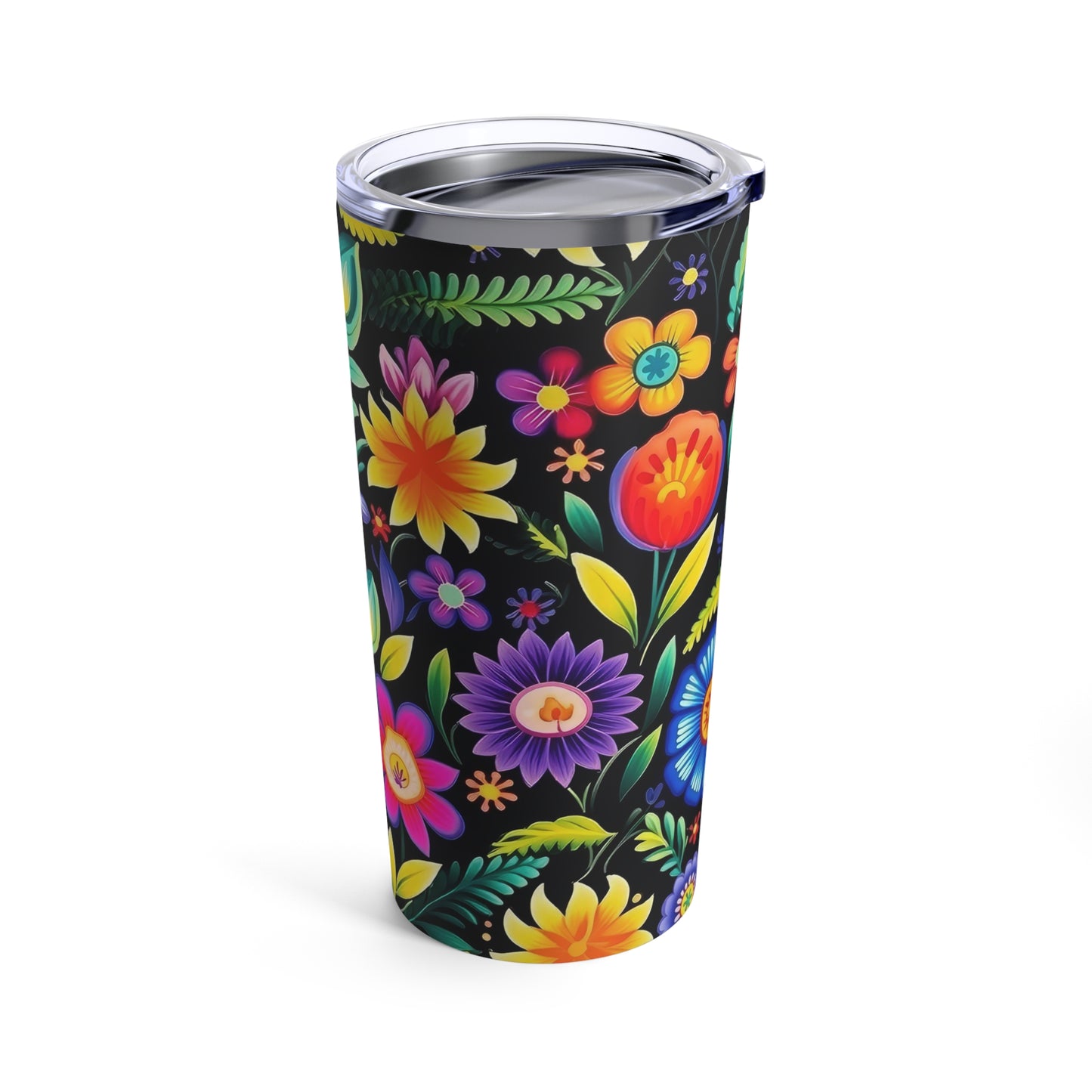 Mexican Floral Black - Tumbler 20oz