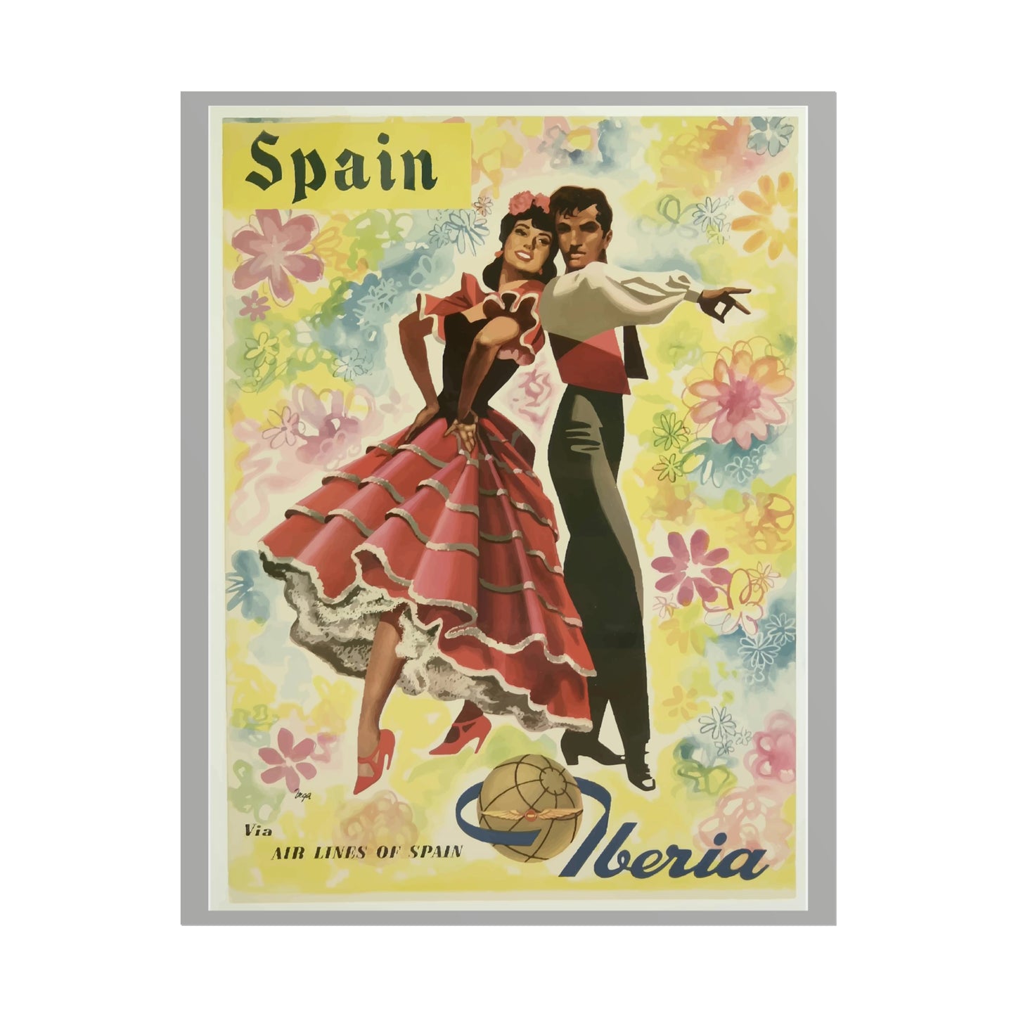 Vintage Travel Poster - Spain - Rolled Poster