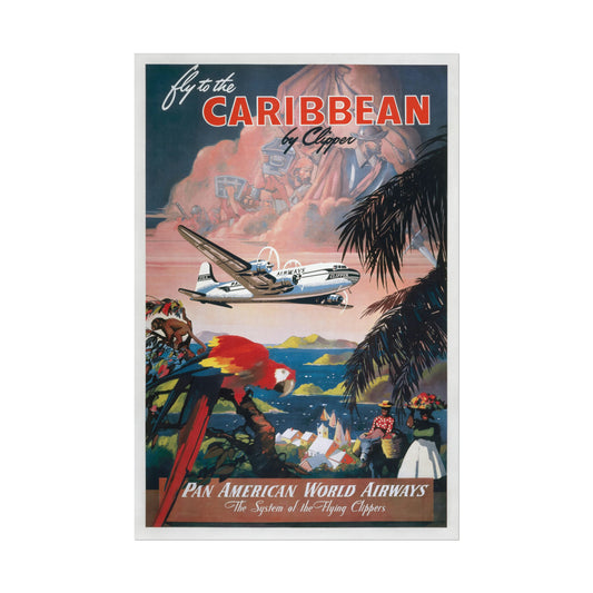 Vintage Travel Poster - Caribbean - Rolled Poster