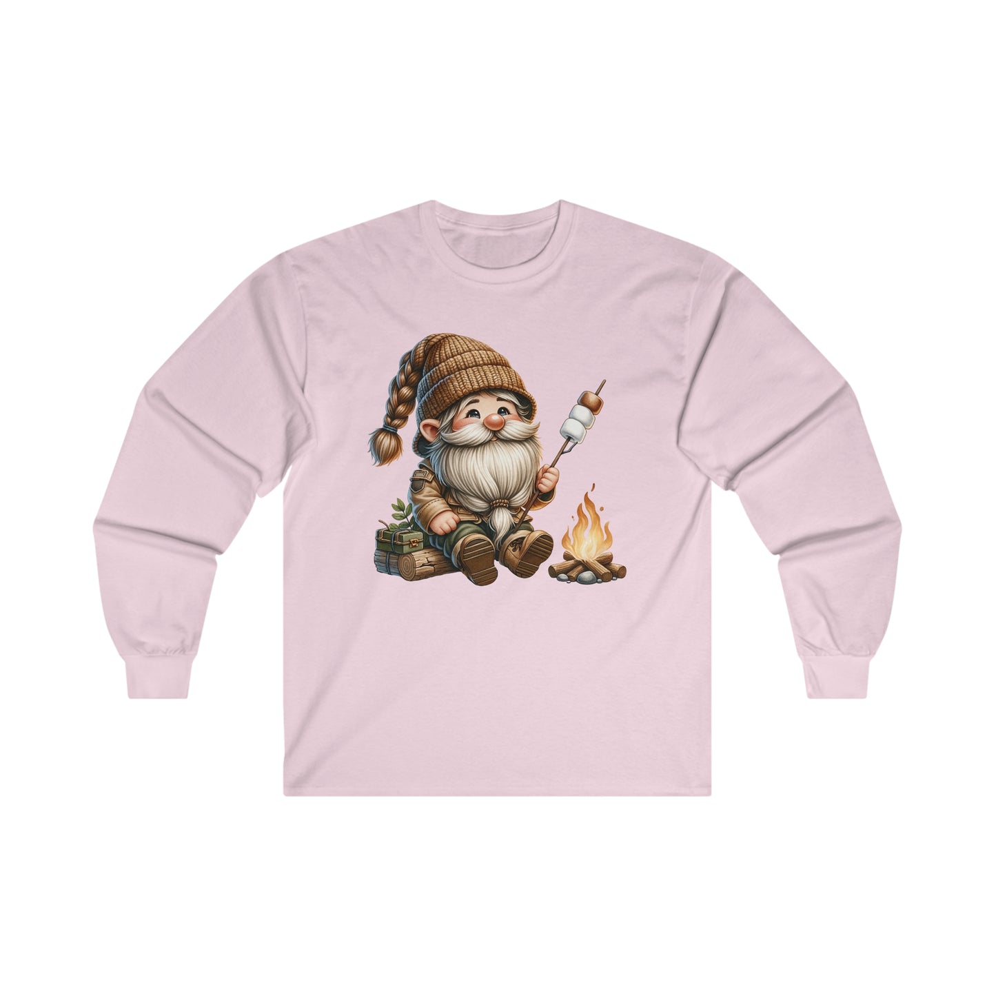 Gnome Roasting Marshmellows - Ultra Cotton Long Sleeve Tee