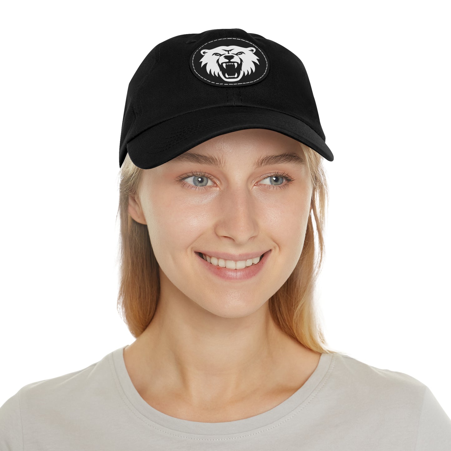 Bear - Hat with Round Leather Patch