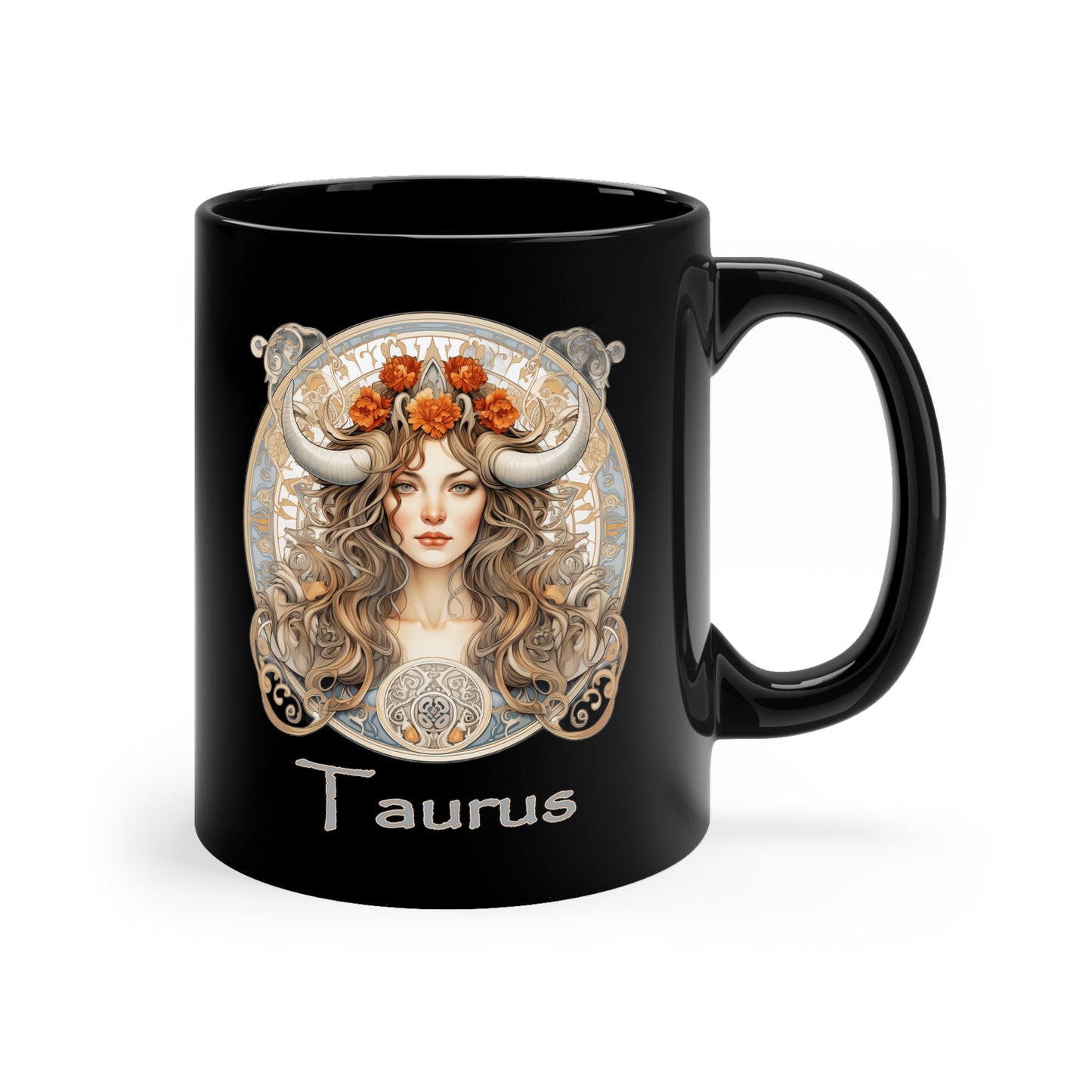 Taurus Elegant - 11oz Black Mug