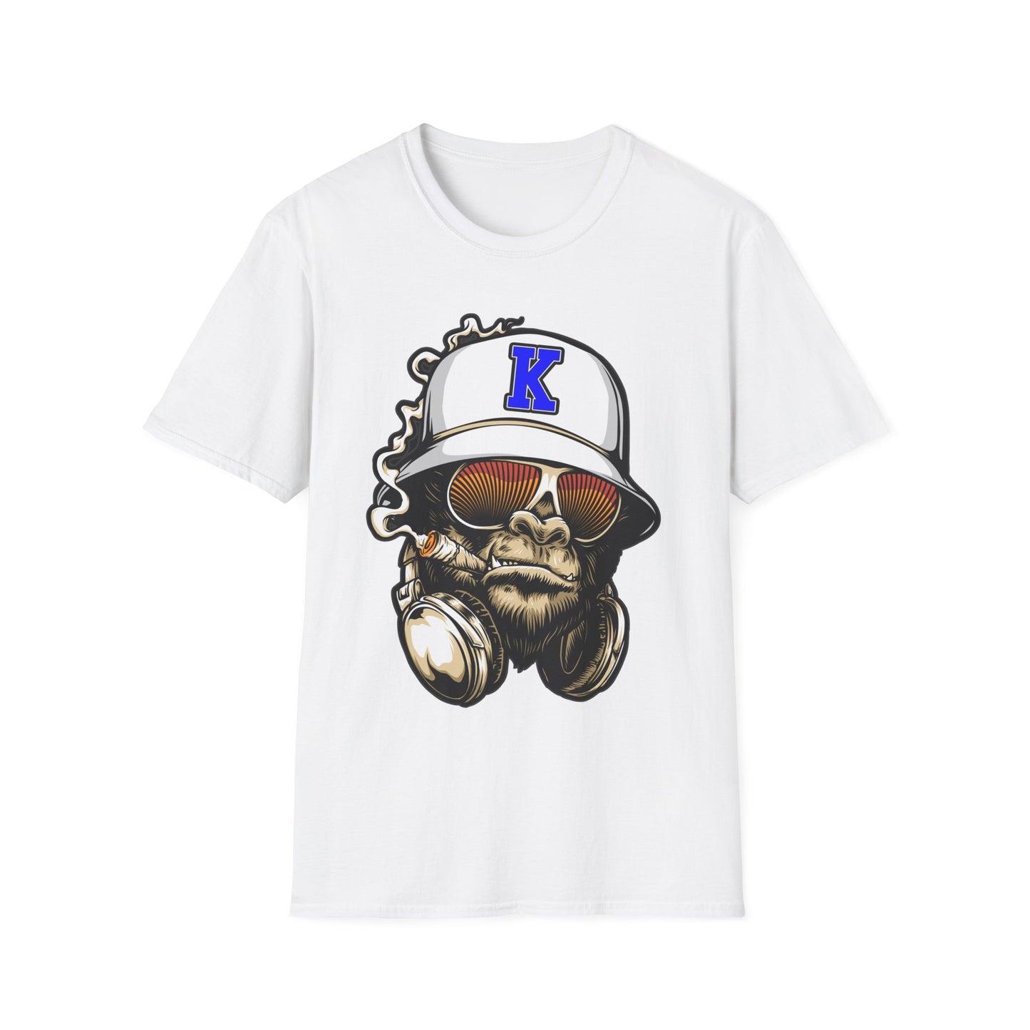 Gorilla Smoking (K) - Softstyle T-Shirt