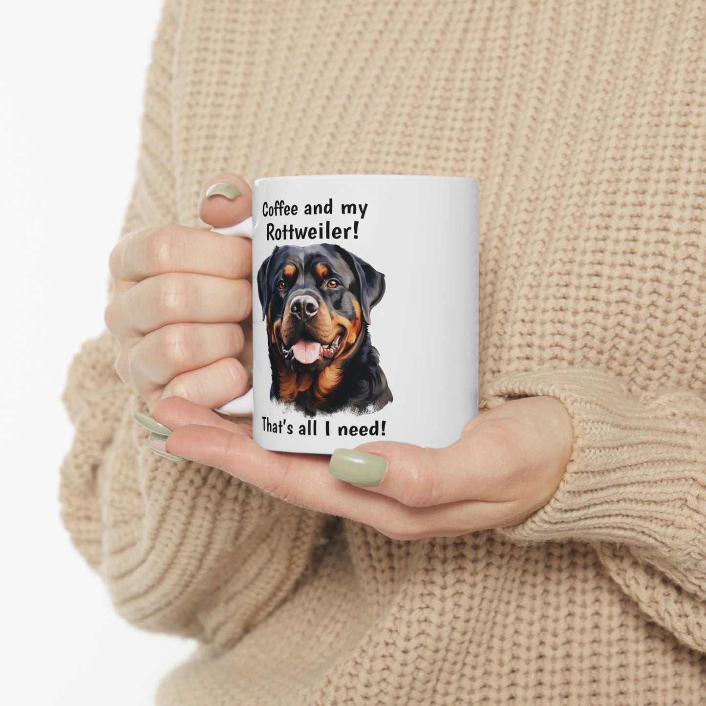 Coffee and My Rottweiler - Ceramic Mug 11oz