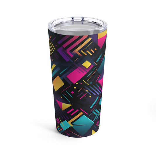 Geometric Shapes Black  - Tumbler 20oz