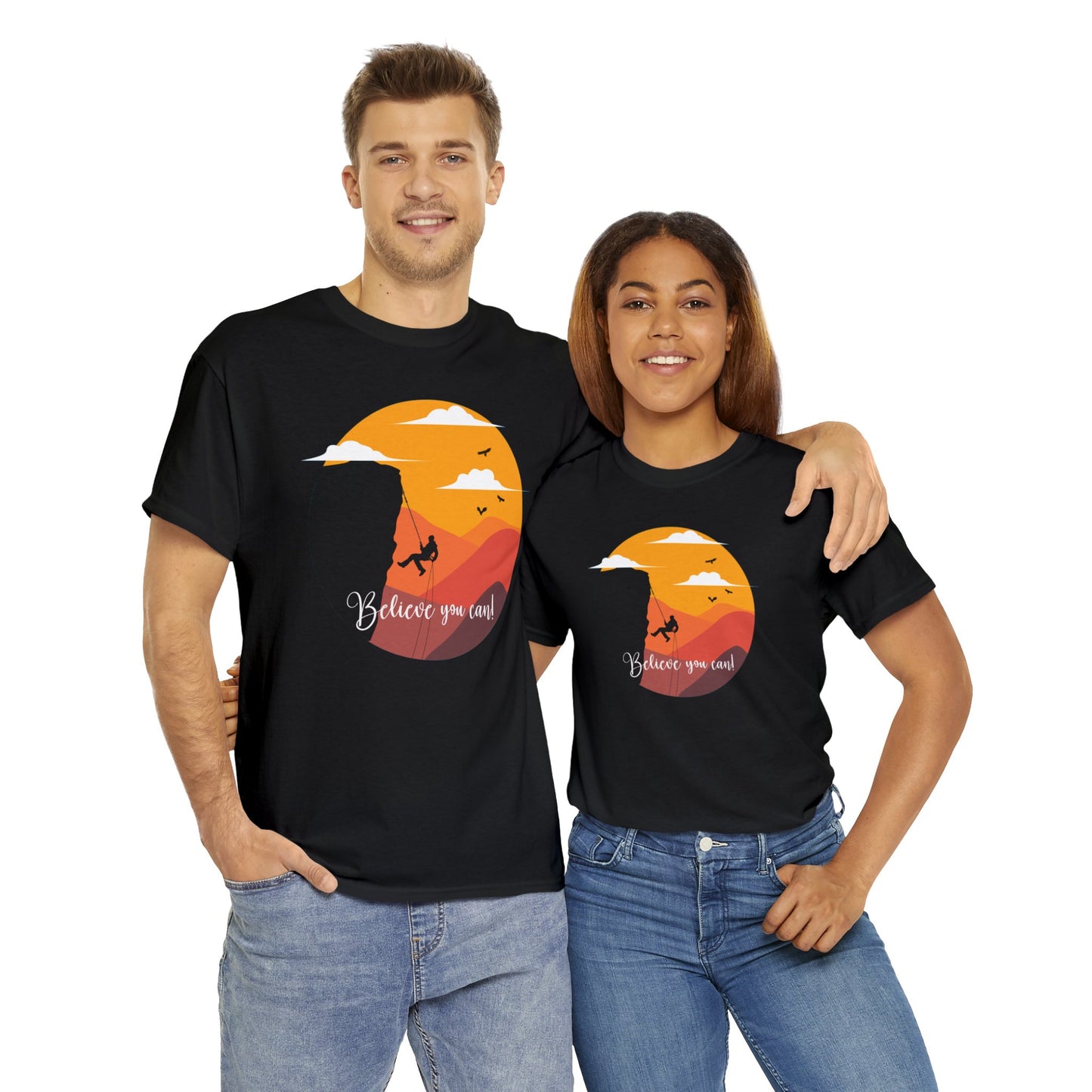 Rock Climbing - Believe You Can - Heavy Cotton Tee