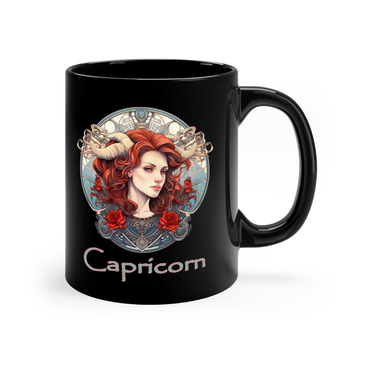 Capricorn Elegant - 11oz Black Mug