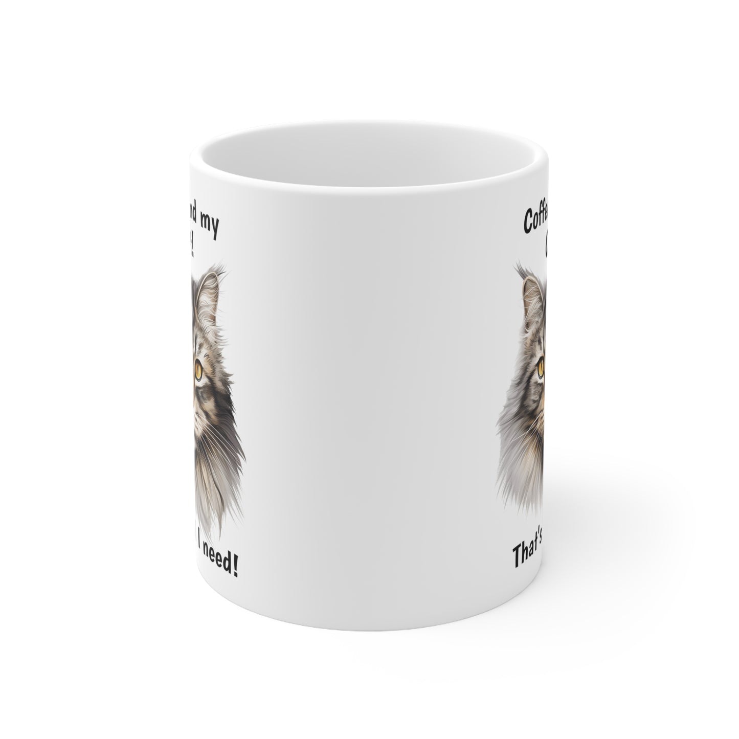 Coffee and My Cat - Ceramic Mug 11oz