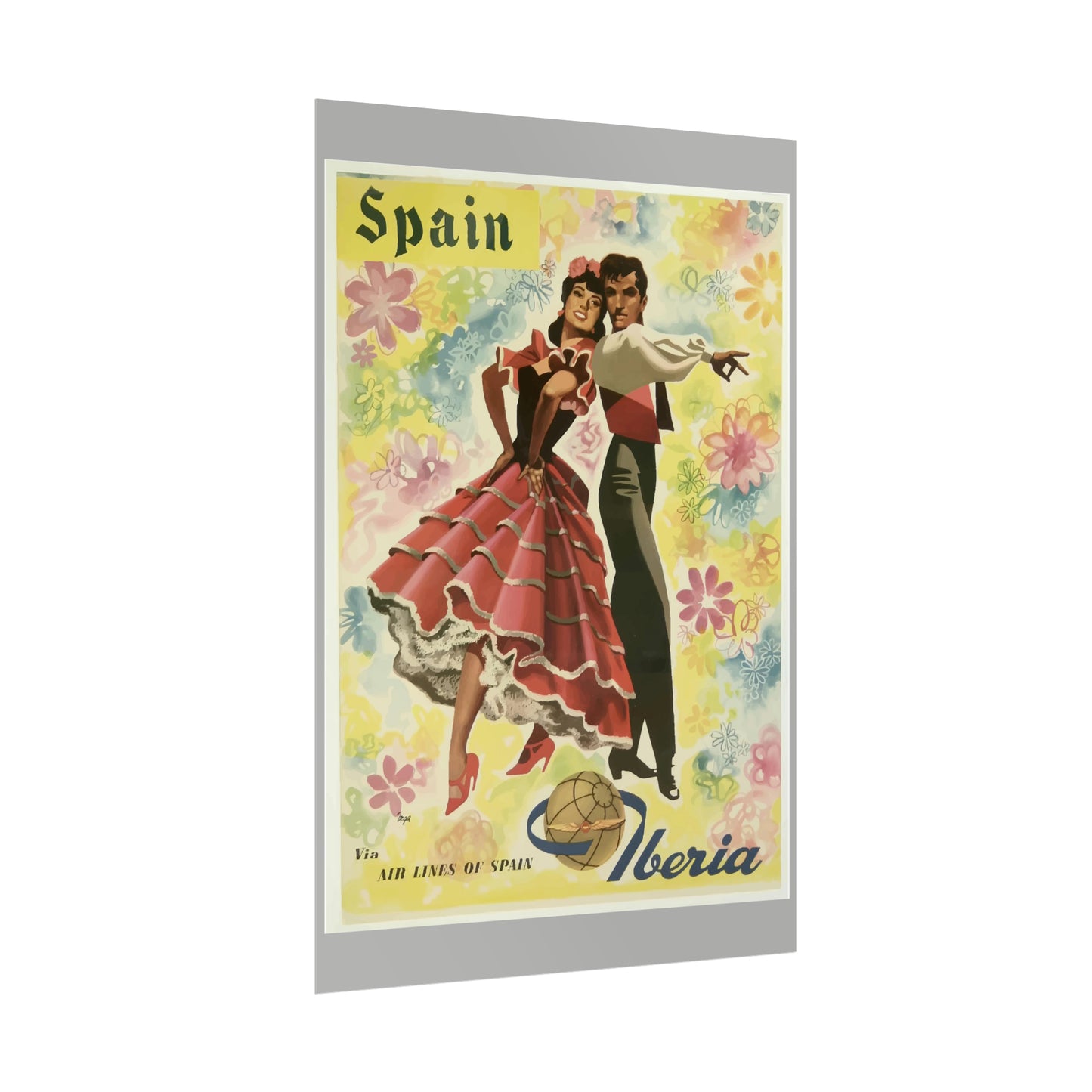 Vintage Travel Poster - Spain - Rolled Poster