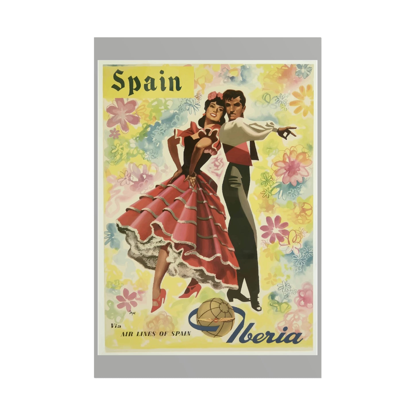 Vintage Travel Poster - Spain - Rolled Poster