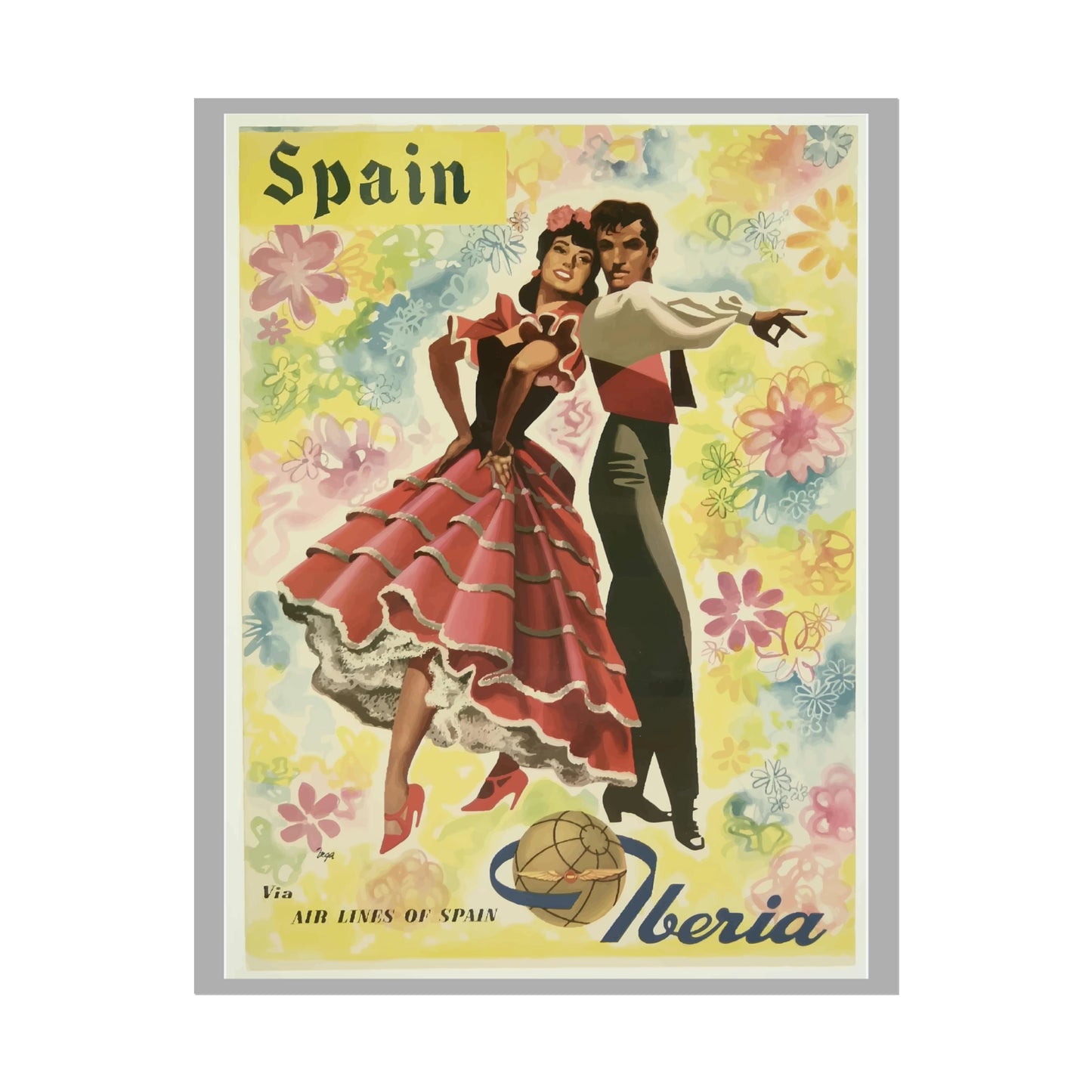 Vintage Travel Poster - Spain - Rolled Poster